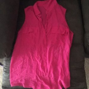 Button up sheer tank top